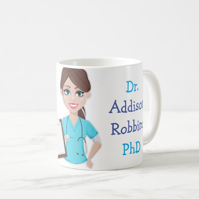 Customized Dr (Your Name) & (Trust me  I'm A Dr.) Coffee Mug (Front Right)