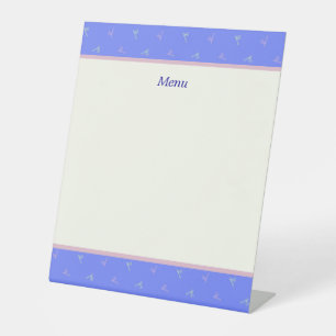 Customized Dragonfly Blue Nameplate with Stand Pedestal Sign