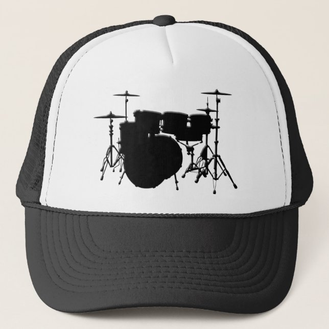 Customized Drum Set Trucker Hat (Front)