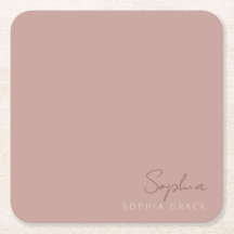Customized Dusty Rose Modern Handwritten Script