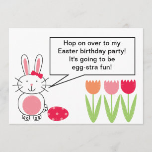 Customized Easter 5x7" Birthday Invitation