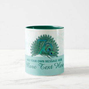 Customized elegant 70th birthday 70 text mug