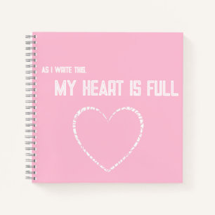 Customized Elegant Cute Girl's Pink Heart Journal