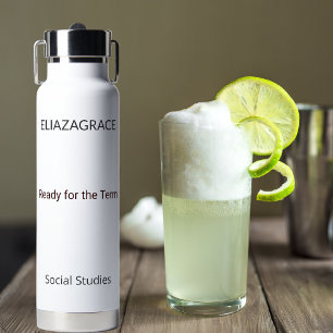 Customized Elegant Cute New Term Teacher Name Gift Water Bottle