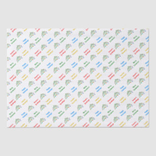Customized Elegant "Merry Christmas" & Xmas Tree Tissue Paper