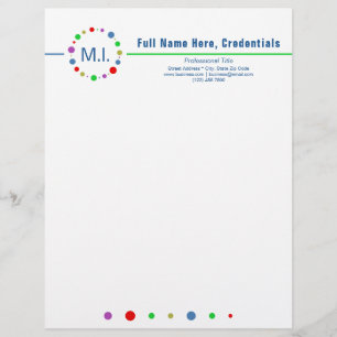 Customized Elegant Minimalist Colourful Circles Ar Letterhead
