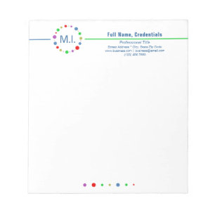 Customized Elegant Minimalist Colourful Circles Ar Notepad