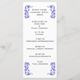 Customized Event program template