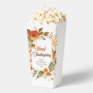 Customized Fall Floral Thanksgiving Party Favor Box