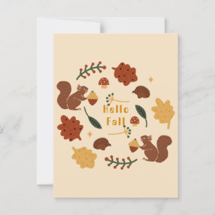 Customized Fall Forest Postcard