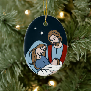 Customized Family Christmas Ceramic Ornament