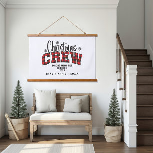 Customized Family Christmas Crew 2024 Hanging Tapestry