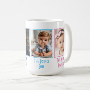 Customized Family Colourful Four Photo Collage Coffee Mug