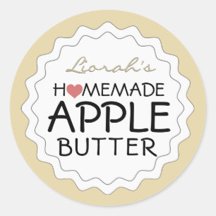 Customized Farm Style Homemade Apple Butter Label