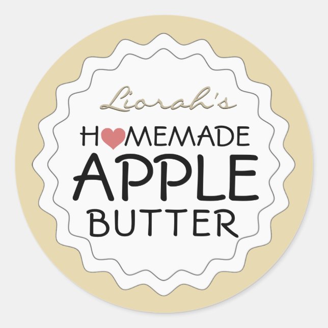 Customized Farm Style Homemade Apple Butter Label (Front)