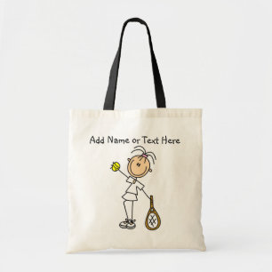 Customized Female Tennis  Player Tote  Bag