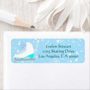 Customized Figure Skating Blue Snow Return Address