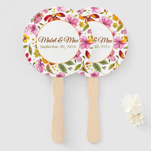 Customized Finally Spring Watercolor Floral Hand Fan