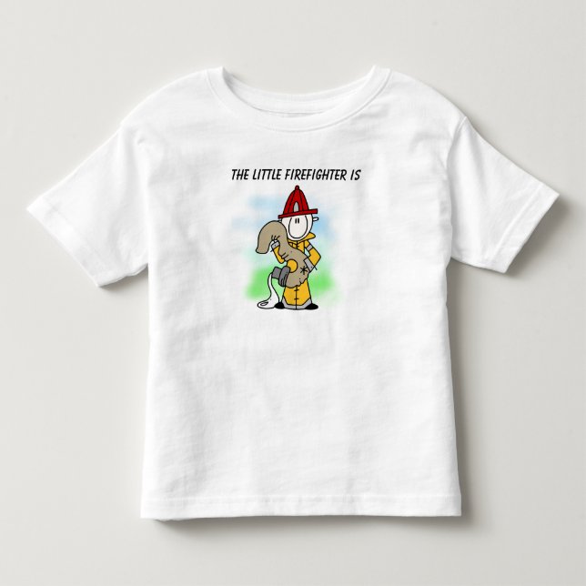 Customized Firefighter 3rd Birthday T-shirt (Front)