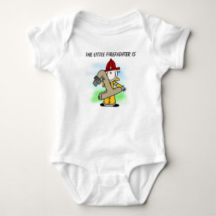 Customized Firefighter First Birthday T-shirt Baby Bodysuit