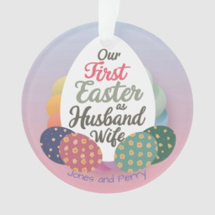 Customized First Easter as couple Ornament