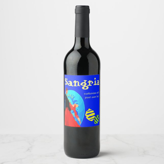 Customized Flamenco Sangria Wine Label (Front)