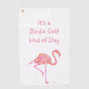 Customized Flamingo Golf Towel