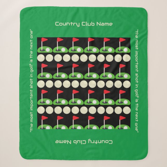 Customized Fleece Blanket for Golfers  (Front)