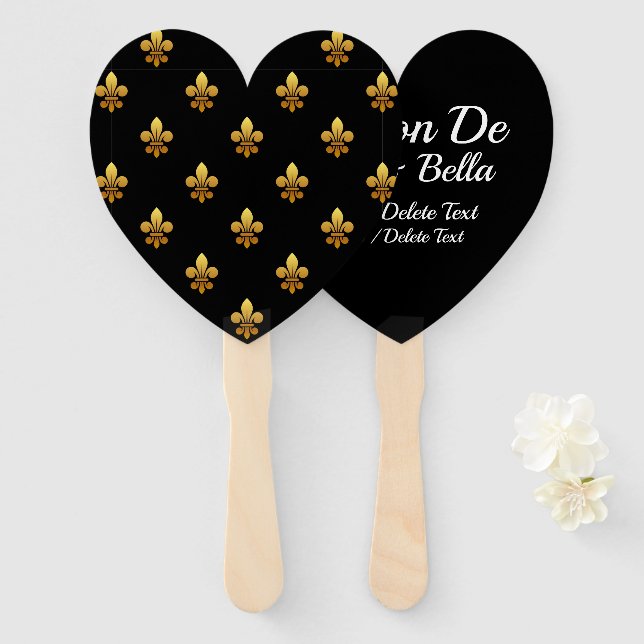 Customized Fleur de Lis Fan (Front and Back)