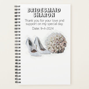 Customized Floral Bridesmaid Gift  Planner