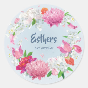 Customized Floral Round Labels