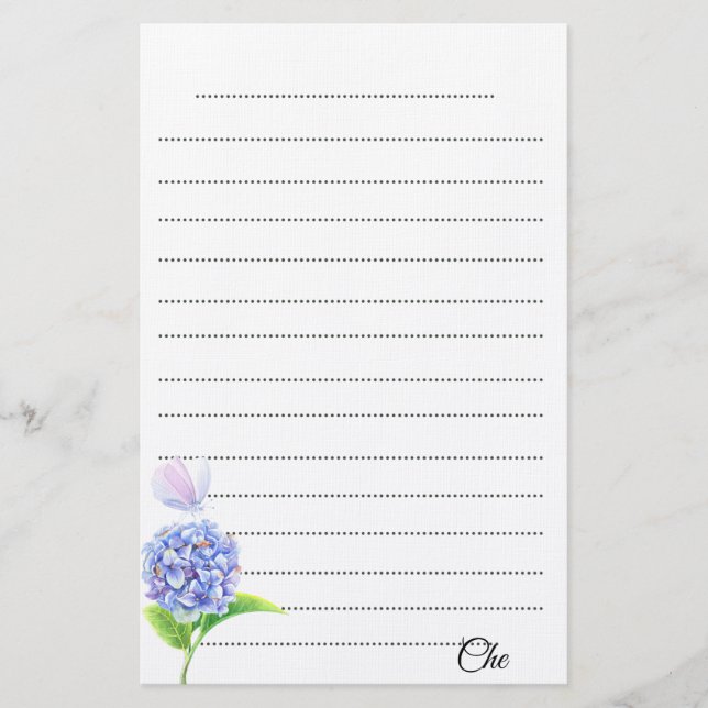 Customized Floral Stationery Writing Notepad (Front)