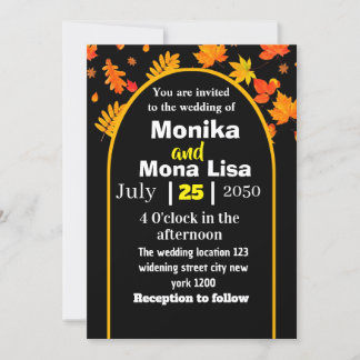 Customized floral widening  invitation