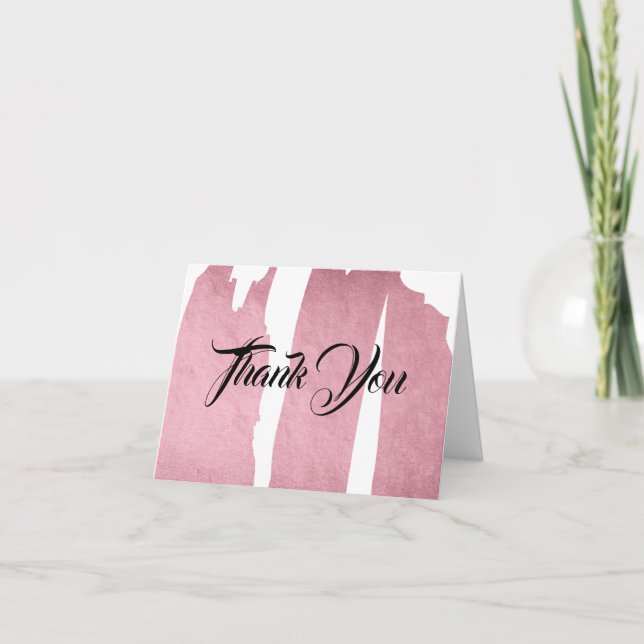 Customized Folded Thank You Card Black Text (Front)