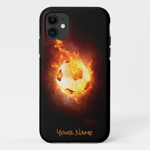 Customized Football under Fire, Ball, Soccer iPhone 11 Case