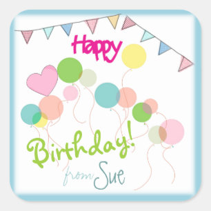 Customized Funday-Birthday Stickers