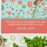 Customized Funny Wine Quote Floral Kitchen Towel<br><div class="desc">Funny Custom Wine Quote Floral Kitchen towel. These unique kitchen towels are a perfect gift to celebrate a birthday, retirement, anniversary, housewarming party, wedding gift, etc…A fun way to celebrate any occasion. Pair it with a bottle of wine and it makes a great gift for friends, family, coworkers, friends. For...</div>