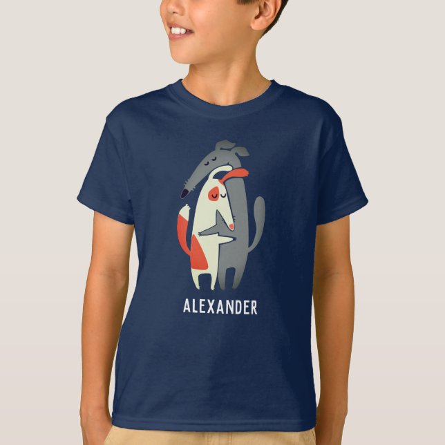 Customized Galgo and Podenco Kids T-Shirt (Front)