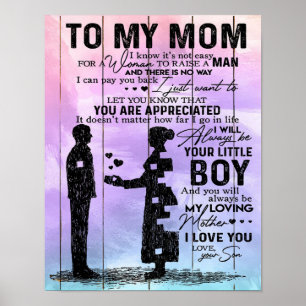 Customized Gift For Family, Cute Present To Mom Poster