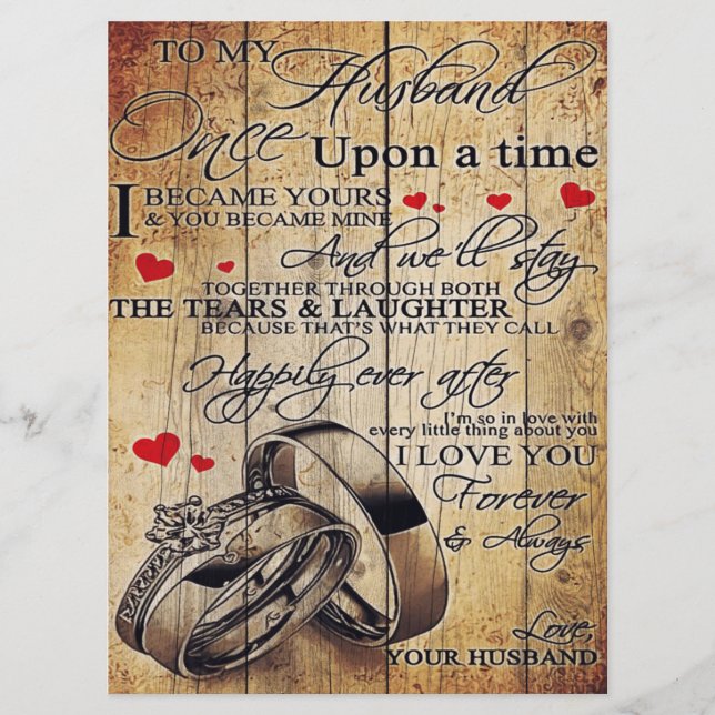 Customized Gift For Family | To My Husband Present Menu (Front)
