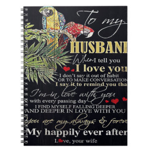 Customized Gift For Family To My Husband Present Notebook