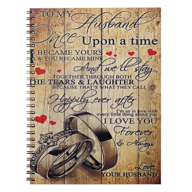 Customized Gift For Family | To My Husband Present Notebook (Front)