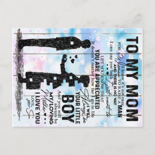 Customized Gift For Mom, Cute Quotes Present, Announcement Postcard