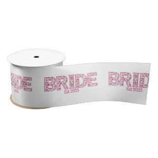 Customized gift ribbon for wedding shower satin ribbon