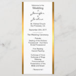 Customized Gold Foil White Design Wedding Programs<br><div class="desc">Greet your guests at your wedding ceremony with these elegant customizable programs.  Gold foil ombre and white design DIY templates for you to edit as you wish.</div>