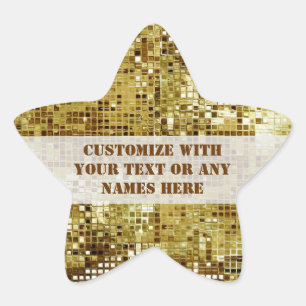 Customized Gold Sequins Star Sticker