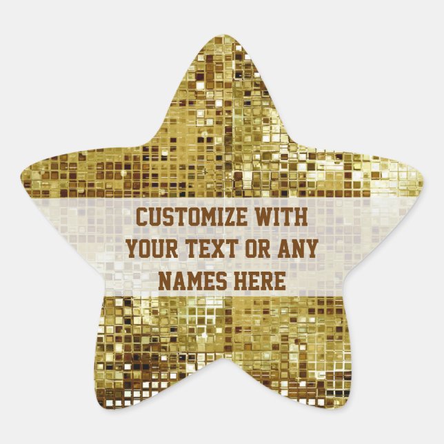 Customized Gold Sequins Star Sticker (Front)