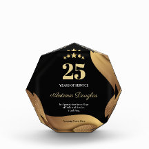Customized Gold Stars 25Years of Service Employee