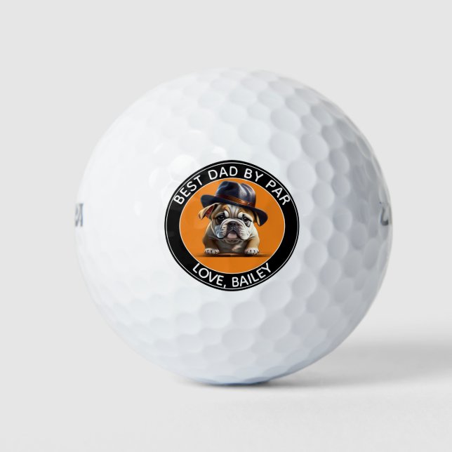 Customized golf ball with a photo of a dog (Front)