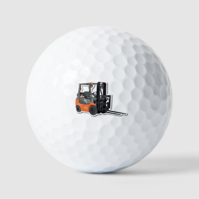 Customized golf balls with forklift design (Front)
